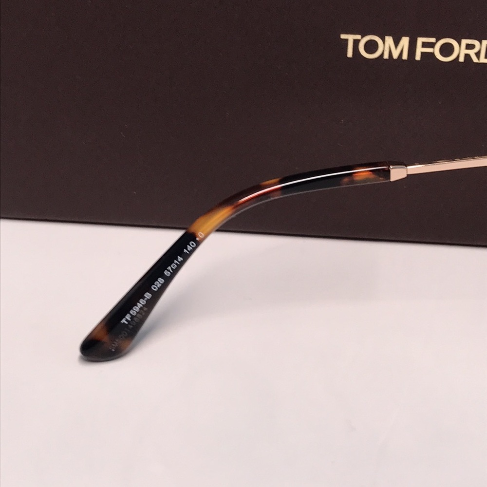New Authentic Tom Ford Women's Gold Frame Glasses TF5946-B 028 - Picture 12 of 12